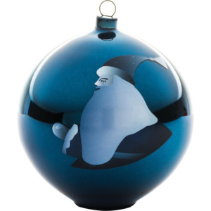Bombka Blue Christmas św. Mikołaj