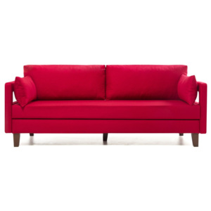 Czerwona sofa rozkładana Balcab Home Hannah