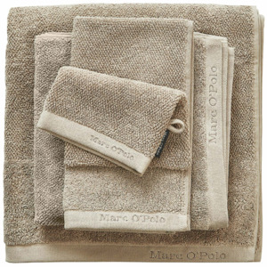 Gruby ręcznik łazienkowy w odcieniu beżu, elegancki ręcznik bawełniany, Marc O'Polo, 30 x 50 cm, 50 x 100 cm
