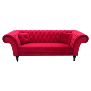 Sofa welurowa Are glamour czerwona