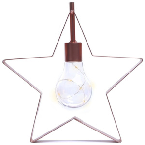 DecoKing Lampa świąteczna Gwiazda ciepła biała, 5 LED