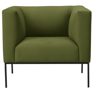 Zielony fotel z metalowymi nogami Windsor & Co Sofas Neptune