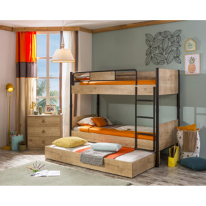 Dziecięce łóżko piętrowe Mocha - Dziecięce łózko piętrowe dla dwójki Mocha