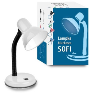 Lampka biurkowa E27 SOFI biała -