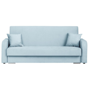 Jasnoniebieska 3-osobowa sofa rozkładana ze schowkiem Melart Henri