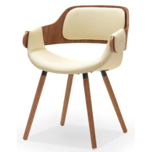 Krzesło tapicerowane Hal nowoczesne kremowe