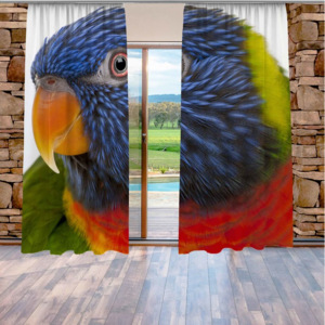 Zasłony Kolorowe papugi (Wymiary: 140x250)