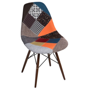 Krzesło P016W ciemne drewniane nogi (patchwork) D2