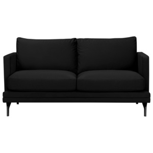Czarna sofa 2-osobowa z czarną konstrukcją Windsor & Co Sofas Jupiter