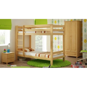Łóżko drewniane piętrowe 90x200
