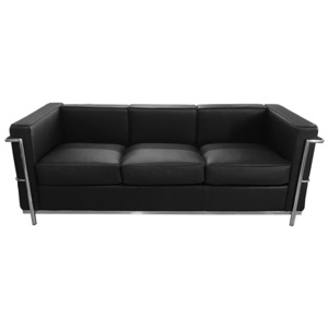 Sofa 3-osobowa Soft LC2 (czarna) KingHome