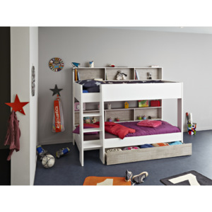 Dziecięce łóżko piętrowe Taylor 2319LISU-TIRO - Łóżko piętrowe: 165x132x209