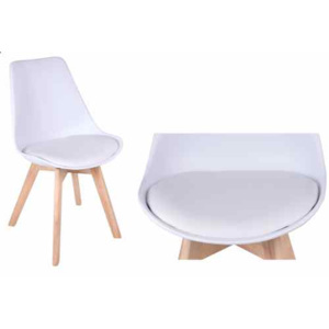 Krzesło Nantes - biało-białe