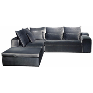 Sofa 4-osobowa z Boa 160x320x75 cm Miloo Home Velvet Collection szara