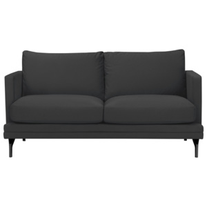 Ciemnoszara sofa 2-osobowa z czarną konstrukcją Windsor & Co Sofas Jupiter