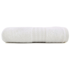 Biały ręcznik z czystej bawełny Sunny, 50x90 cm