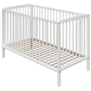Łóżeczko niemowlęce drewniane 120x60 - białe