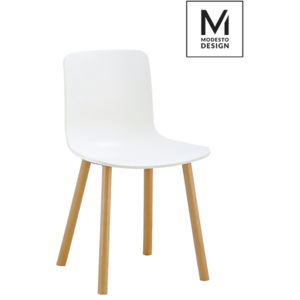 Krzesło Holy Wood Modesto Design białe-podstawa bukowa
