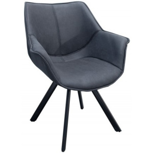 Krzesło z podłokietnikami Ingo nowoczesne antyczny szary