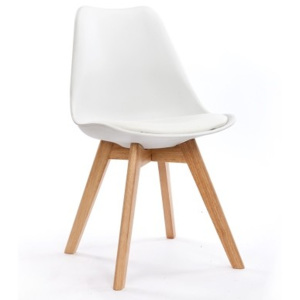 Krzesło Nordic nogi dębowe (białe) KingHome