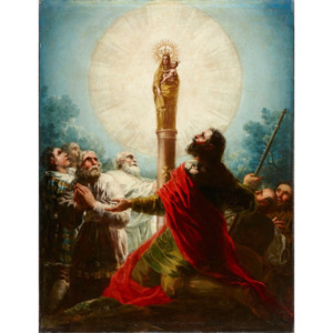 Reprodukcja El apostol Santiago y sus discipulos adorando a la Virgen del Pilar, Francisco Goya