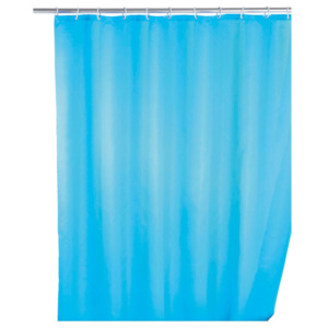 Jasnoniebieska zasłona prysznicowa z powierzchnią antypleśniową Wenko, 180x200 cm