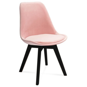 Krzesło FAGIO różowe/ nogi czarne
