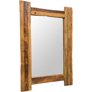 Prostokątne lustro drewniane 70x48 cm