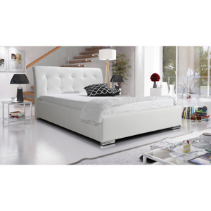 Łóżko Dakota 160/200 tapicerowane - białe
