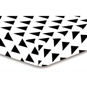 Prześcieradło z mikrowłókna DecoKing Hypnosis Triangles Elena, 220x240 cm