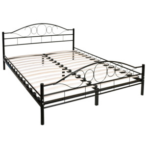 Łóżko metalowe Arrigo 140x200 - czarne
