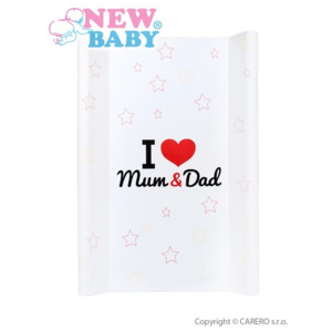 Przewijak New Baby I love Mum and Dad 80x50 cm biały - zniżka dla rejestrowanych