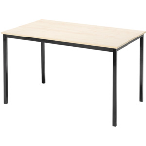 Stół do jadalni JAMIE, 1200x800x735 mm, laminat, brzoza, czarny