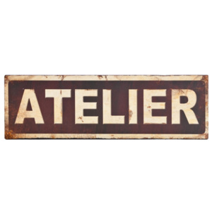 Metalowa tablica Antic Line Atelier, 35x11 cm