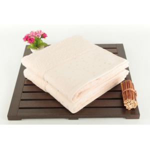 Zestaw 2 ręczników kąpielowych Tomur Crema, 50x90 cm