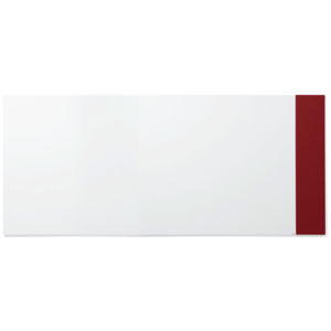 Tablica biała bez ram 2490x1190mm + tablica 250x1190mm czerwona