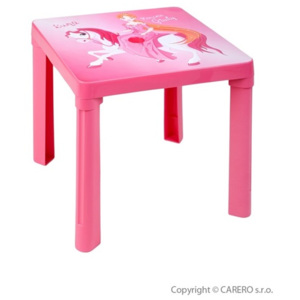 Dziecięcy plastikowy stolik różowy - zniżka dla rejestrowanych
