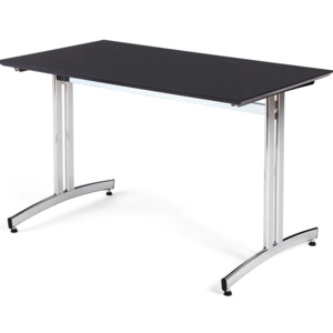 Stół do stołówki SANNA, 1200x700x720 mm, laminat, czarny, chrom