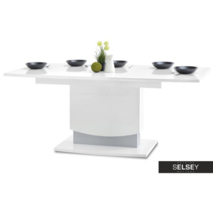 SELSEY Stół rozkładany Riga 138-183x90 cm biały połysk