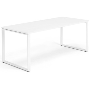 Stół MODULUS, 1800x800 mm, biała rama w kształcie O, biały