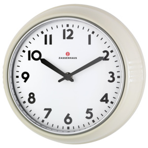 Zegar ścienny 24 cm Zassenhaus Retro kremowy