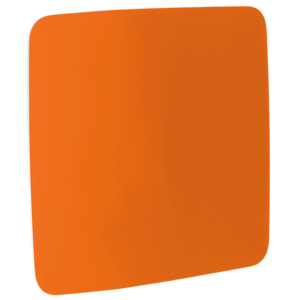 Szklana tablica suchościeralna, zaokrąglone narożniki, 1000x1000 mm, pomarańczowy