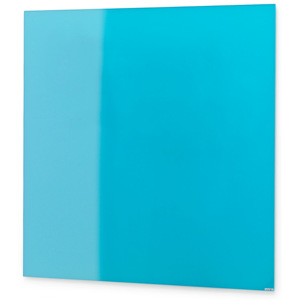 Szklana tablica suchościeralna, 500x500 mm, jasnoniebieski