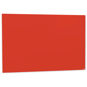Szklana tablica suchościeralna, 1000x1500 mm, żywa czerwień