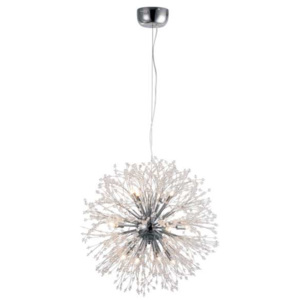 LAMPA wisząca FLASH ML3702 Milagro zwieszana OPRAWA z kryształkami kula ball crystal glamour przezroczysta srebrna