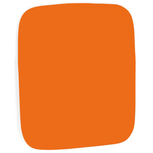 Szklana tablica suchościeralna, zaokrąglone narożniki, 300x300 mm, pomarańczowy