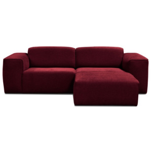 Czerwona sofa 3-osobowaz pufem Cosmopolitan Design Phoenix