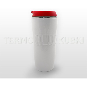 Kubek termiczny 350 ml LADY (biało-czerwony)