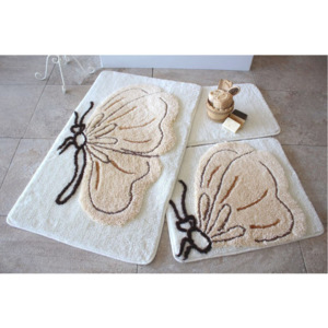 Zestaw 3 dywaników łazienkowych Butterfly