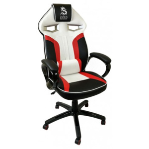 Fotel biurowy obrotowy DRAGON Black/Red/White
